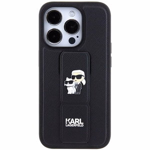 KARL LAGERFELD ümbris jaoks IPHONE 14 Pro KLHCP14LGSAKCPK (Gripstand Saffiano KC PIN) must