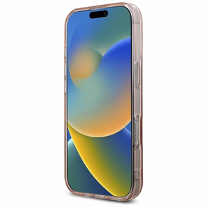 Karl Lagerfeld IML Rhinestones Logo iPhone 16 Pro Ümbris - Roosa