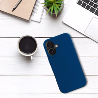 Tel Protect Silicone Premium jaoks Iphone 16 tumesinine