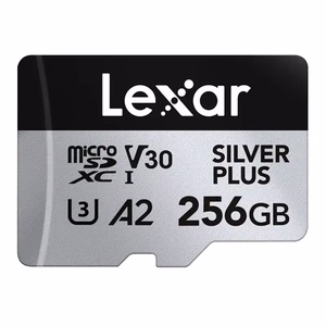 Карта памяти Lexar High-Performance Silver Plus microSDXC 256 ГБ + адаптер