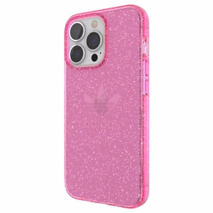 Adidas OR kaitsev läbipaistev ümbris Glitter iPhone 13 Pro / iPhone 13 jaoks - roosa