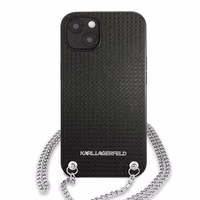 Karl Lagerfeld Leather Textured and Chain Ümbris jaoks iPhone 13 / 14 / 15 6.1" - must