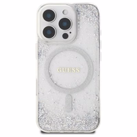 GUESS ümbris jaoks IPHONE 16 Pro compatible with MagSafe GUHMP16LRGRGES (Resin Gradient Glitter) hõbedane