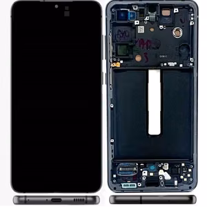 LCD ekraan Samsung G990 S21 FE 5G puuteekraani ja raamiga Graphite originaal (service pack)