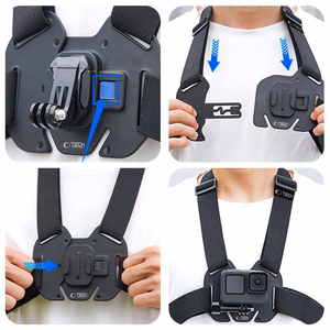 TECH-PROTECT GA100 нагрудное крепление GOPRO / DJI черный