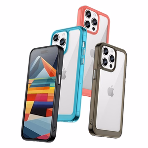 iPhone 15 Pro Max Outer Space усиленный чехол с гибкой рамкой - чёрный