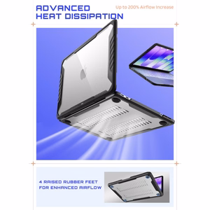 Supcase Unicorn Beetle Pro ümbris MacBook Neo 13" 2026 jaoks, läbipaistev must