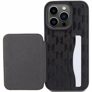 Karl Lagerfeld Saffiano Cardslots and Stand Monogram Choupette Ümbris jaoks iPhone 15 Pro - must