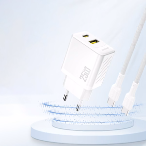 Dudao A26T GaN 25W USB-A, USB-C Laadija - valge