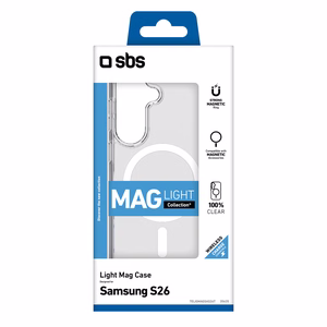 SBS Ümbris Light Mag Protective Ümbris for Samsung Galaxy S26 Ultra ühilduv MagSafe - läbipaistev