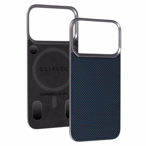 Liavec Carbon Layer Magsafe Aramid Fiber чехол для Iphone 17 Pro синий