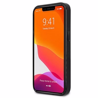 Mercedes hõbedaste tähtede mustriga ümbris iPhone 13 mini jaoks - must