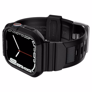 Spigen Rugged Armor Pro чехол с ремешком для Apple Watch 4 / 5 / 6 / 7 / 8 / SE (44/45 мм) - Чёрный