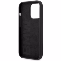 BMW Silicone Metal Logo iPhone 15 Pro Max Ümbris - must