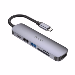 Adapter HB28 Type-C multi-function converter HDMI+USB3.0+USB2.0+SD+TF+PD hall