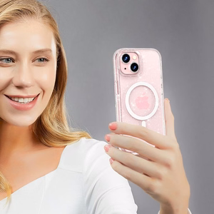 Tech-Protect FlexAir Hybrid MagSafe iPhone 15 Ümbris - Clear Glitter