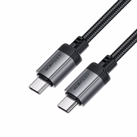 Acefast C20-03 USB-C kaabel - USB-C 480Mb/s 3A 1.2m - must