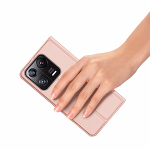 Dux Ducis Skin Pro Ümbris Xiaomi 13 Pro Flip Card Wallet Stand roosa