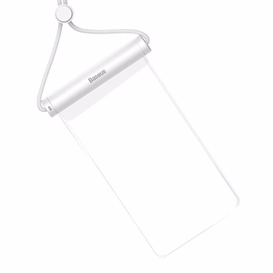 Waterproof phone ümbris Baseus AquaGlide with Cylindrical Slide Lock (valge)