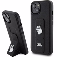 Karl Lagerfeld Gripstand Saffiano Choupette Pins Ümbris jaoks iPhone 15 Plus / 14 Plus - must