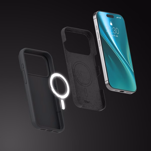 Etteri Силиконовый Mag Чехол для iPhone 17 Pro Max чёрный