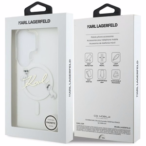 Karl Lagerfeld case IML KC Script MagSafe for Samsung Galaxy S26 Ultra transparent