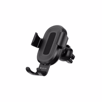 Devia autohoidja Gravity traadita induktiivse laadijaga must 10W õhuventilaatoriga