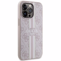 Guess GUHMP13LP4RPSP iPhone 13 Pro / 13 6.1" roosa/roosa hardcase 4G Printed Stripes MagSafe