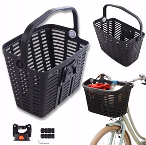 Wozinsky WKR-PK plastic handlebar bicycle basket - black