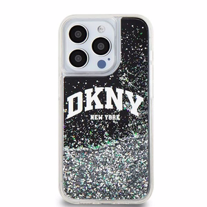 DKNY Liquid Glitter Big Logo iPhone 14 Pro Ümbris - Must