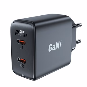 Fast Laadija GaN 35W PD 2x USB C Acefast A49 - must