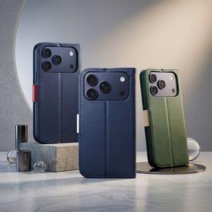 Flip case for iPhone 17 PRO / 18 PRO Split Book navy and cream