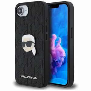 Karl Lagerfeld Monogram Karl Head Pin iPhone 16e Ümbris - Must
