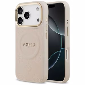 GUESS ümbris jaoks IPHONE 17 Pro compatible with MagSafe GUHMP17LPSAMSECP (PU W/ Peony Hot Stamp) roosa