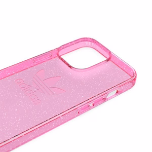 Adidas OR kaitsev läbipaistev ümbris Glitter iPhone 13 Pro / iPhone 13 jaoks - roosa