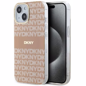 DKNY IML Mono & Stripe MagSafe ümbris jaoks iPhone 15 / 14 / 13 - roosa