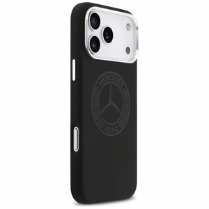 Mercedes Silicone Vintage Logo MagSafe Ümbris jaoks iPhone 17 Pro Max - must