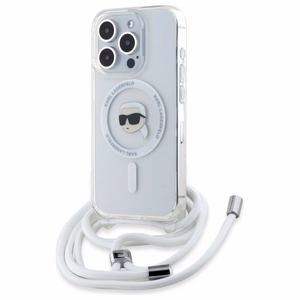 Karl Lagerfeld Crossbody IML Karl Head Magsafe Ümbris jaoks iPhone 16 Pro - Clear