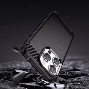 Carbon Case iPhone 14 Pro Max paindlik geel tagakate must