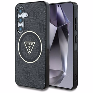 GUESS ümbris jaoks SAMSUNG S25 GUHMS25SHG4PRTGK (Magnetic IML Metal Glitter 4G Circle Triangle) must