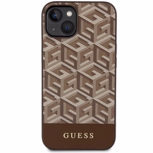 Guess GUHMP14MHGCFSEW iPhone 14 Plus 6.7" brown/brown hard ümbris GCube Stripes MagSafe