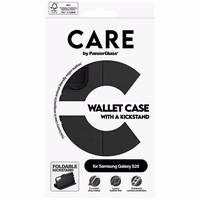 CARE by PanzerGlass Feature Wallet Kickstand Ümbris jaoks Samsung Galaxy S25 - Must