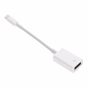 Adapter OTG USB A (female) to Lightning (male) valge