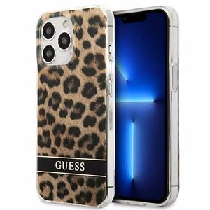 Guess GUHCP13LHSLEOW iPhone 13 Pro / 13 6.1" pruun/pruun kõvakott Leopard