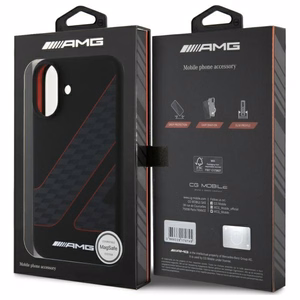 AMG Checkered Flag Pattern MagSafe iPhone 16 Ümbris - must