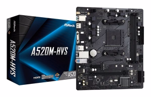 Asrock A520M-HVS emaplaat AMD A520 Socket AM4 micro ATX