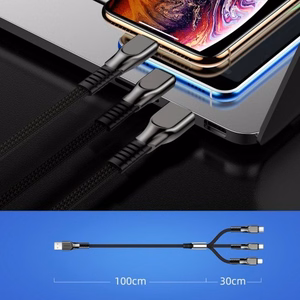 USB kaabel Joyroom 3in1 punane 130cm (kuni 3.5A / 480 mbps)
