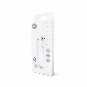 Setty cable USB - USB-C 3,0 m 2A valge NEW
