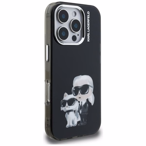 Karl Lagerfeld IML Aquarelle Karl & Choupette & Logo Ümbris jaoks iPhone 16 Pro Max - must