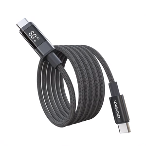 Choetech XCC-1068 PD 60W USB-C - USB-C kaabel ekraaniga 1.2 m - must